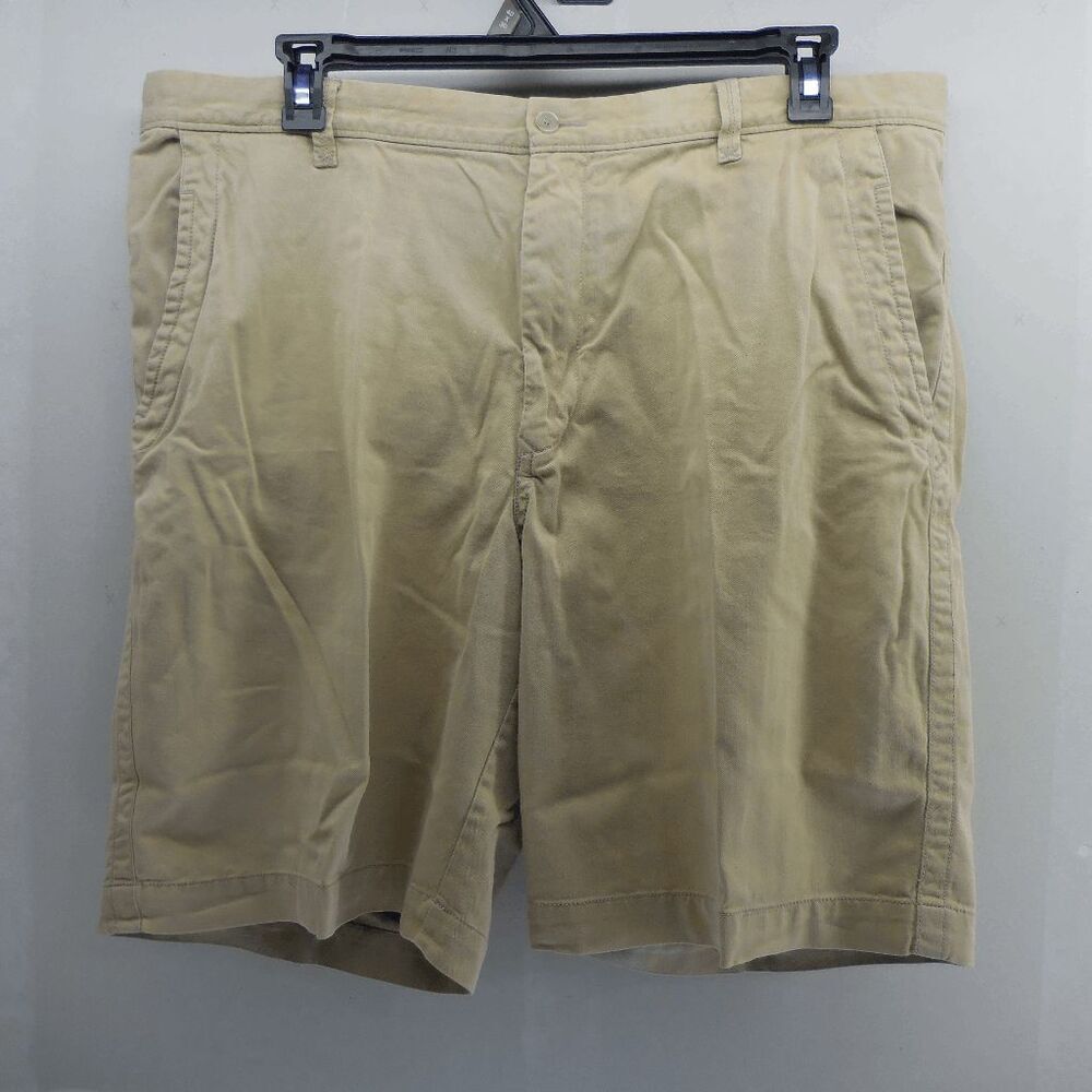 Tommy Bahama Men's Silk Cotton Blend Shorts 42 Tan Flat Front Casual Island Golf